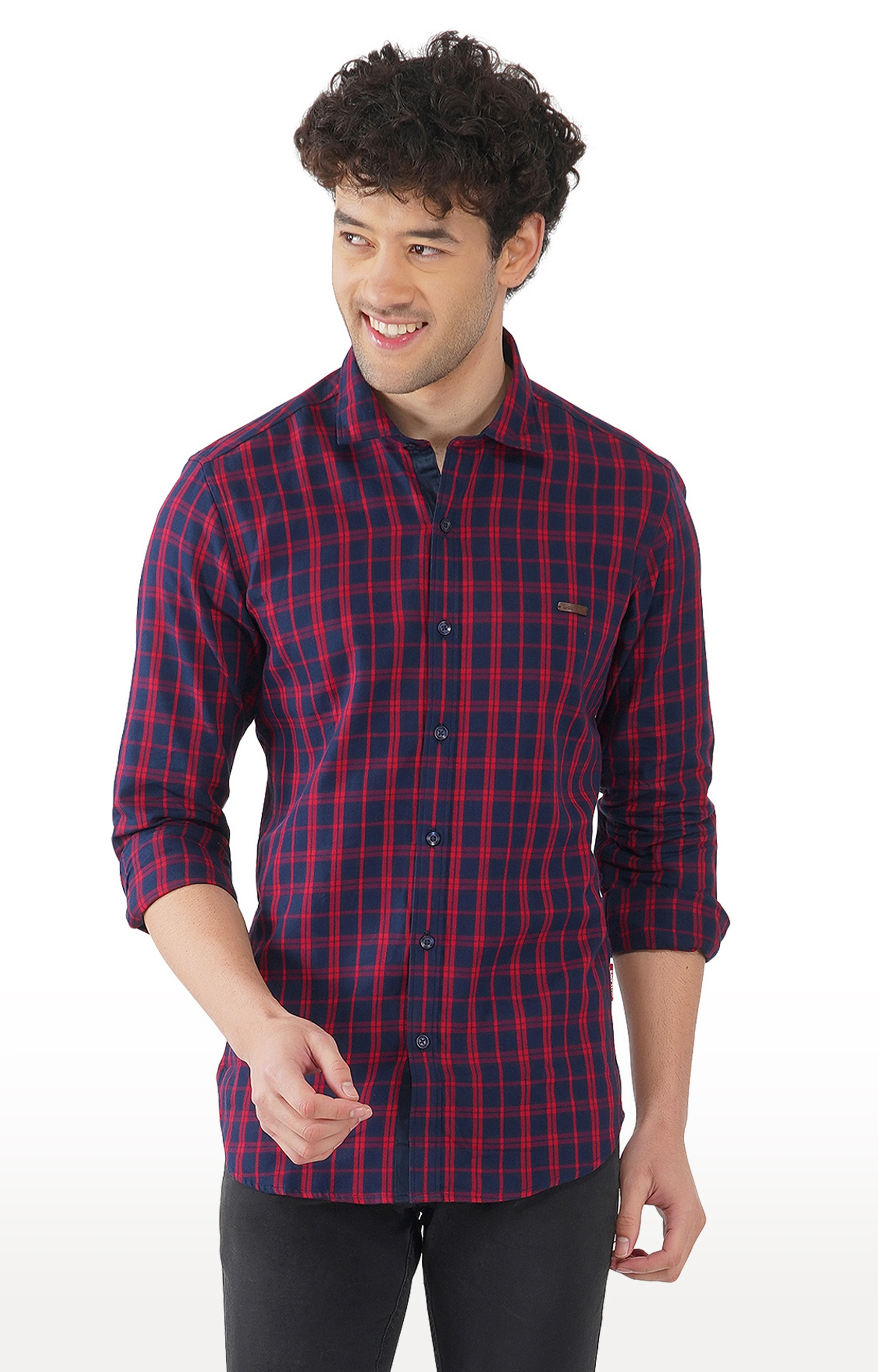 OUTLAWS | Outlaws 7041 - 100% Cotton Multi Color Check Smart Fit Shirt 0