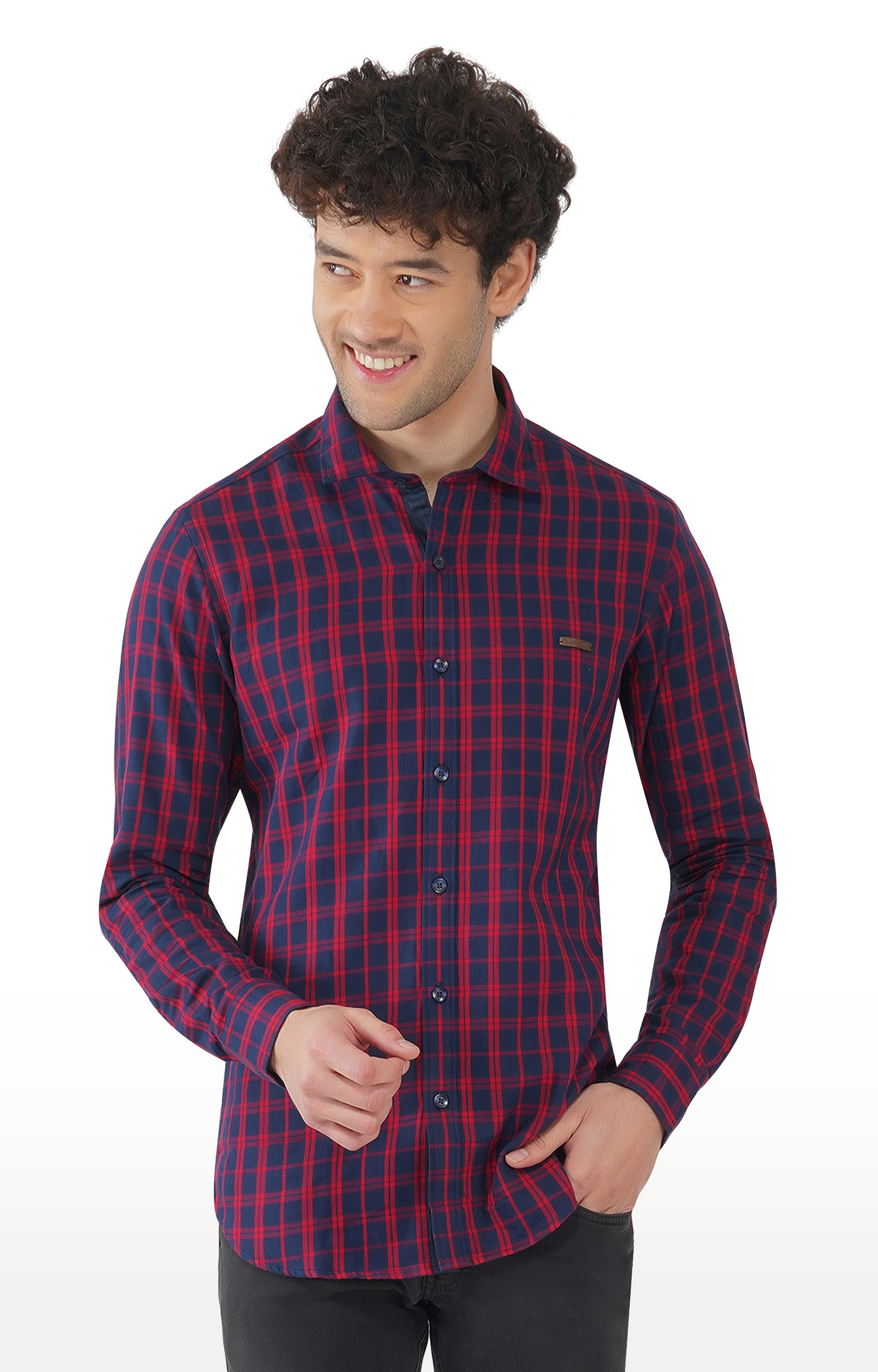 OUTLAWS | Outlaws 7041 - 100% Cotton Multi Color Check Smart Fit Shirt 2