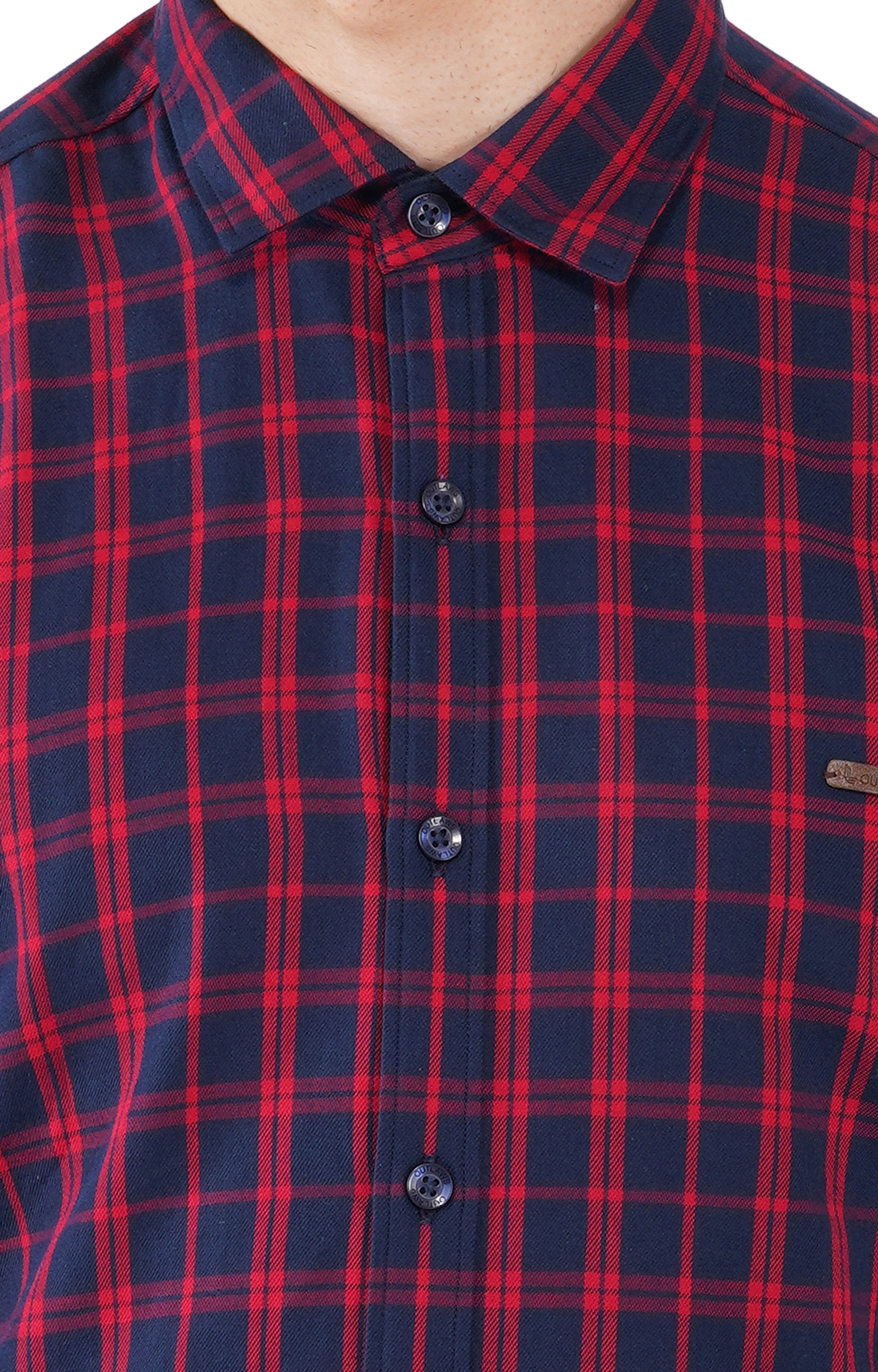 OUTLAWS | Outlaws 7041 - 100% Cotton Multi Color Check Smart Fit Shirt 6