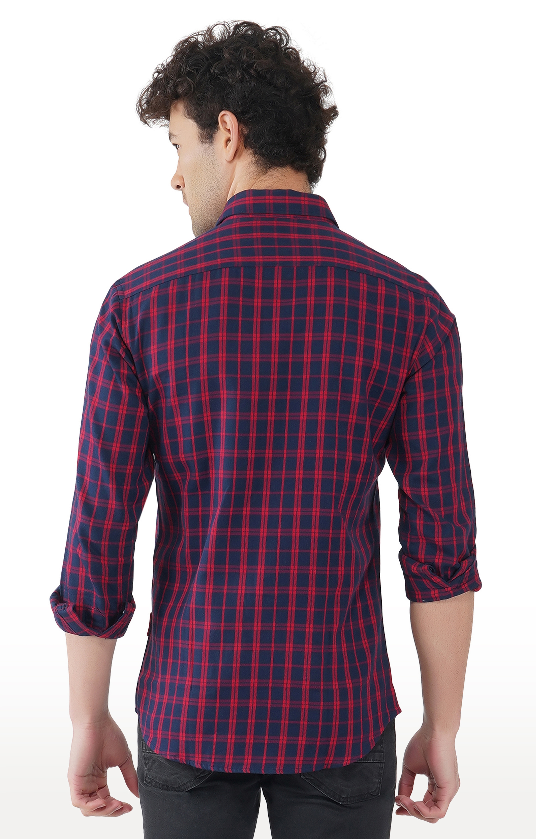 OUTLAWS | Outlaws 7041 - 100% Cotton Multi Color Check Smart Fit Shirt 5