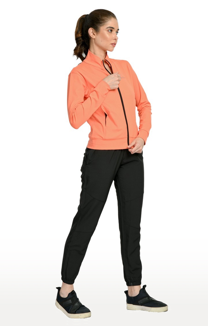 Body Smith | Women's Solid Peach Activewear Jacket 0
