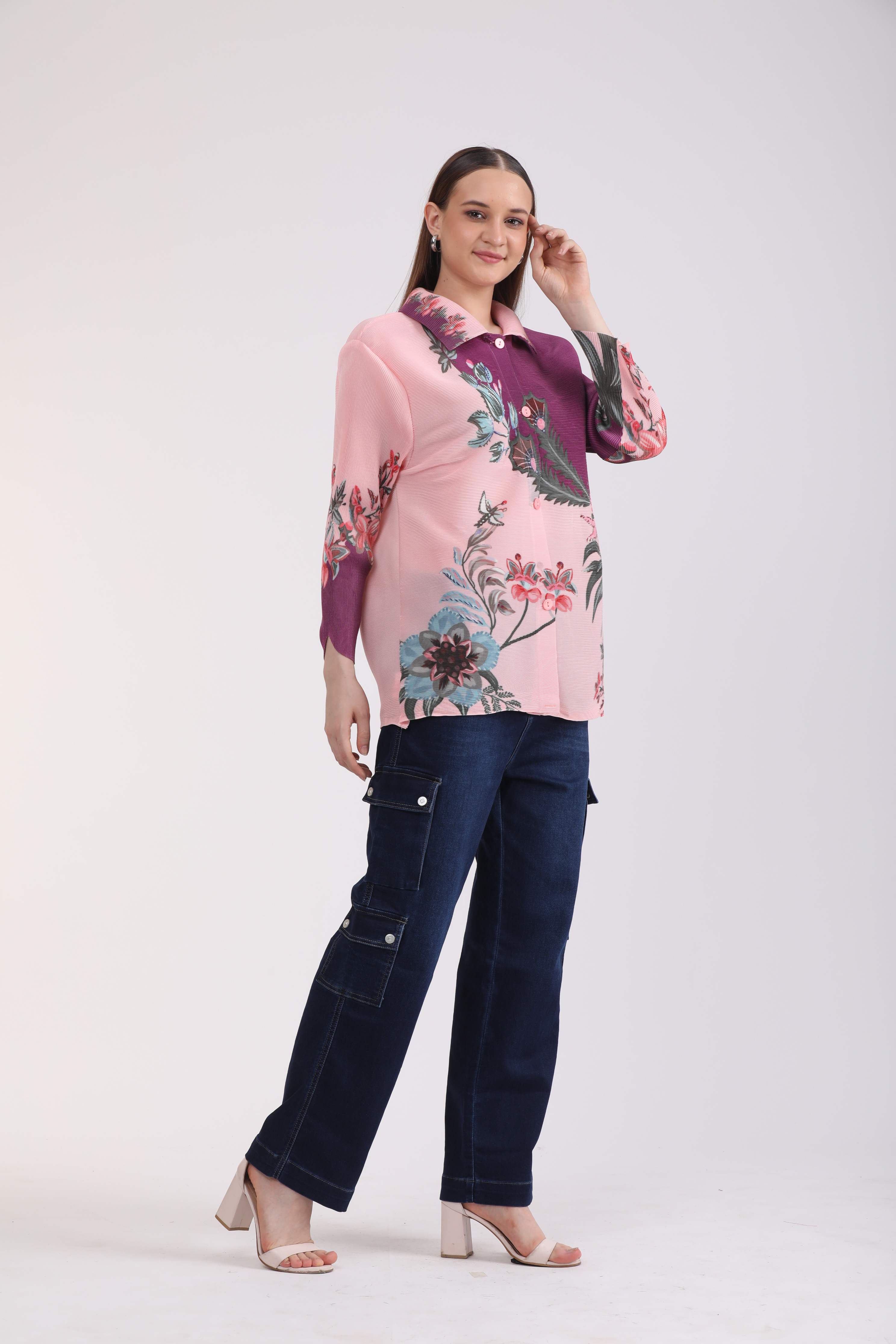 Albion Women Multi Blouson Top