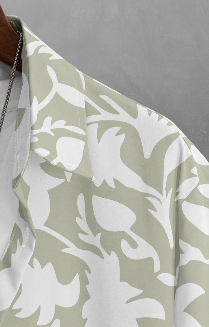 Men's Green Printed Casual Shirts