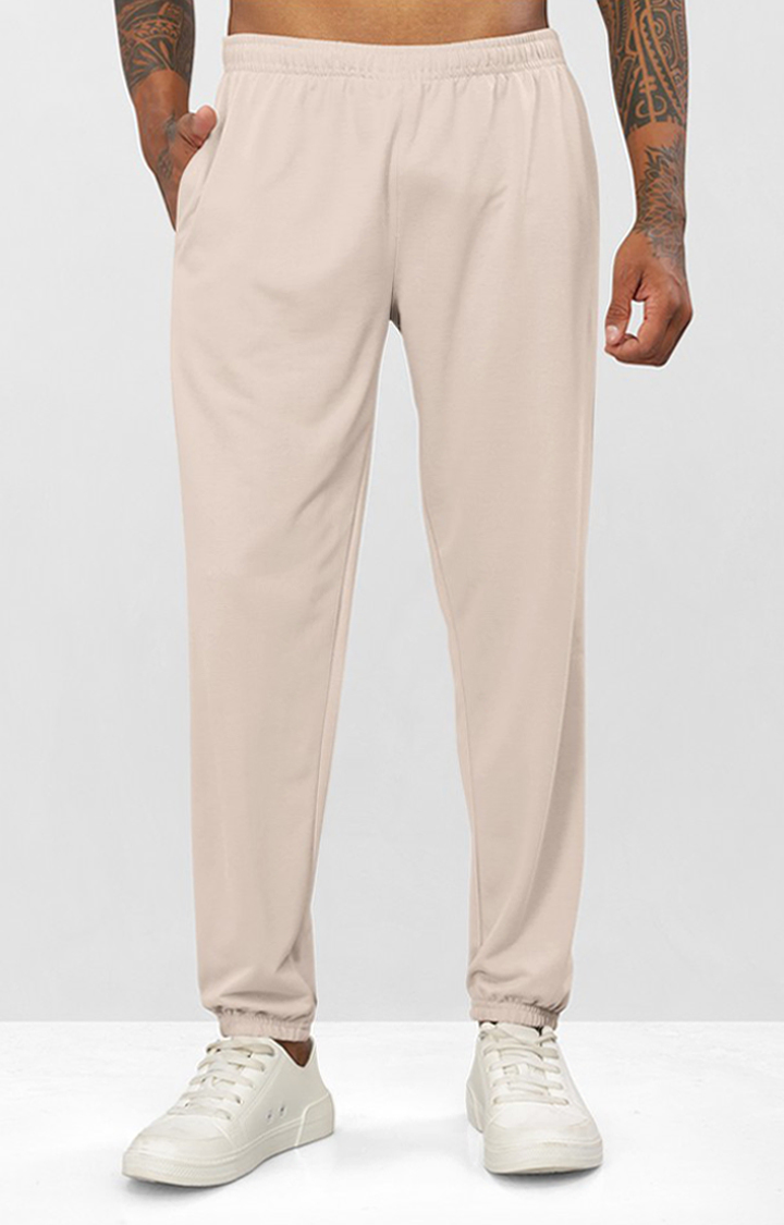 Men's Beige Printed Co-ords