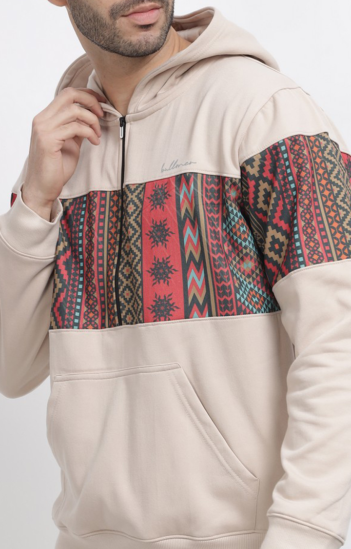 Men's Beige Printed Co-ords