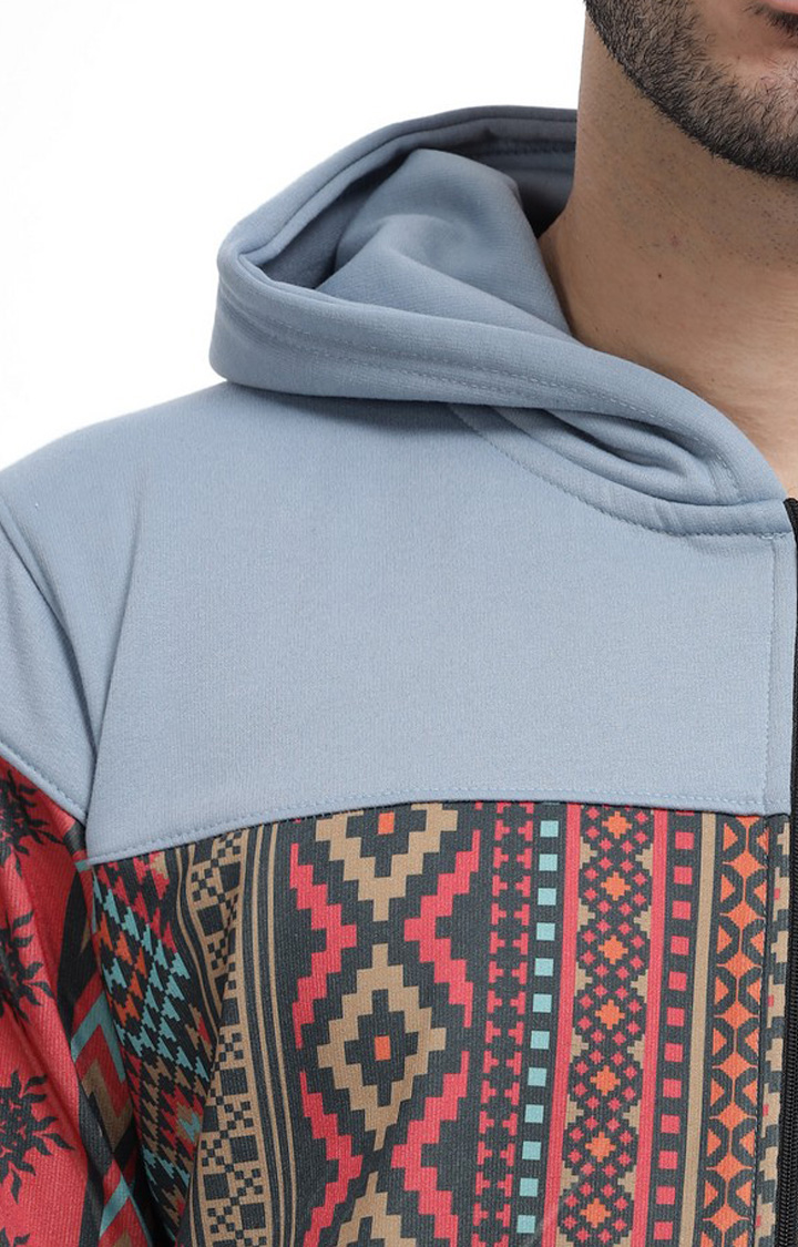 Men's Blue Printed Co-ords