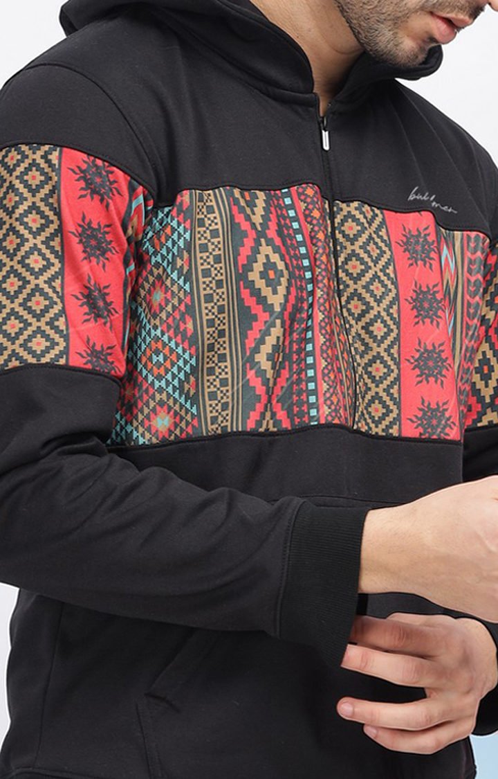 Men's Black Printed Co-ords