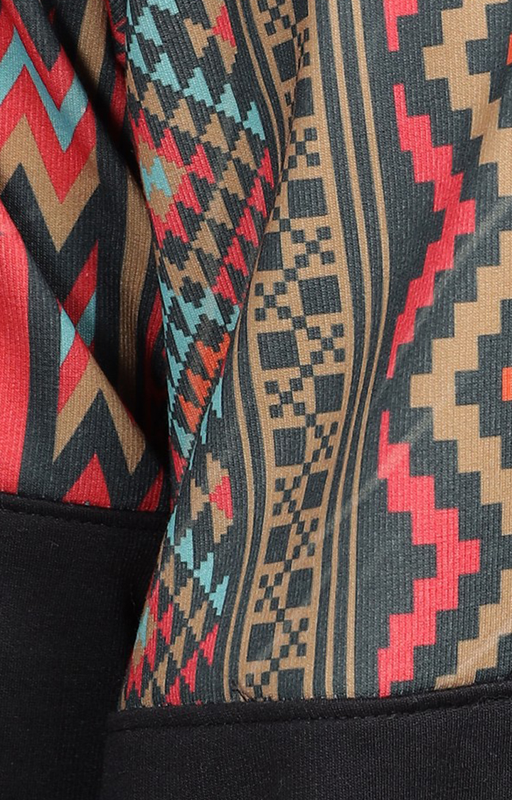 Men's Black Printed Co-ords