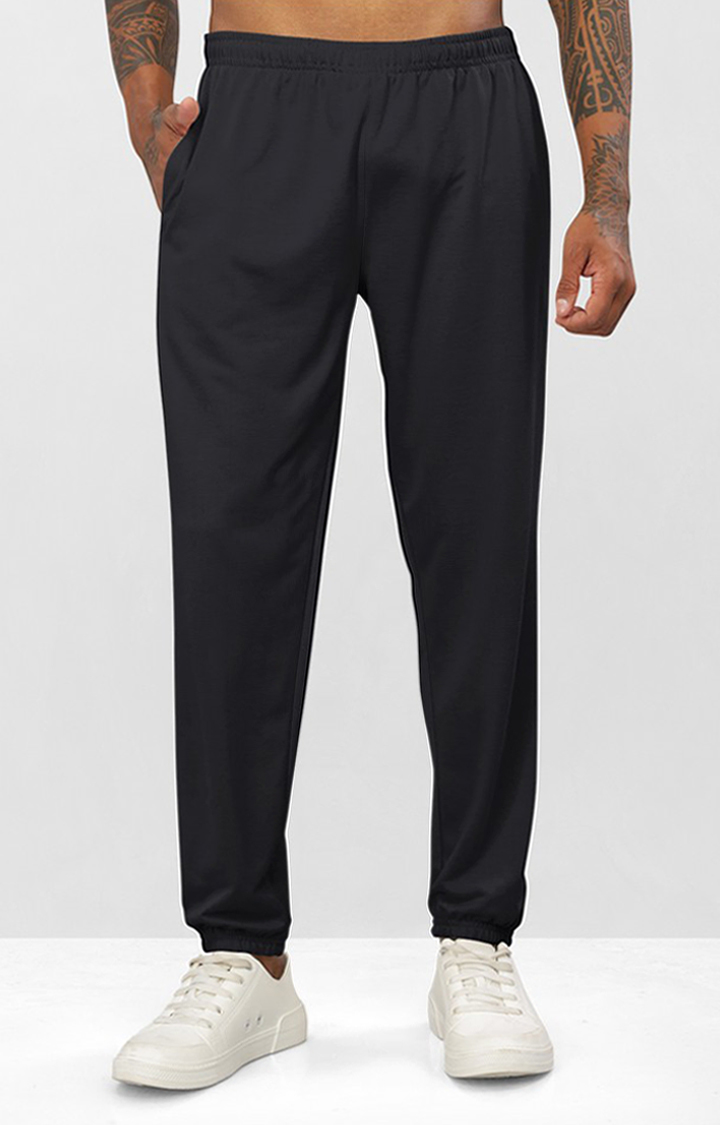 Men's Black Printed Co-ords