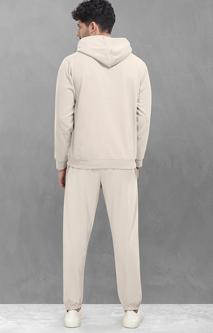 Men's Beige Printed Co-ords