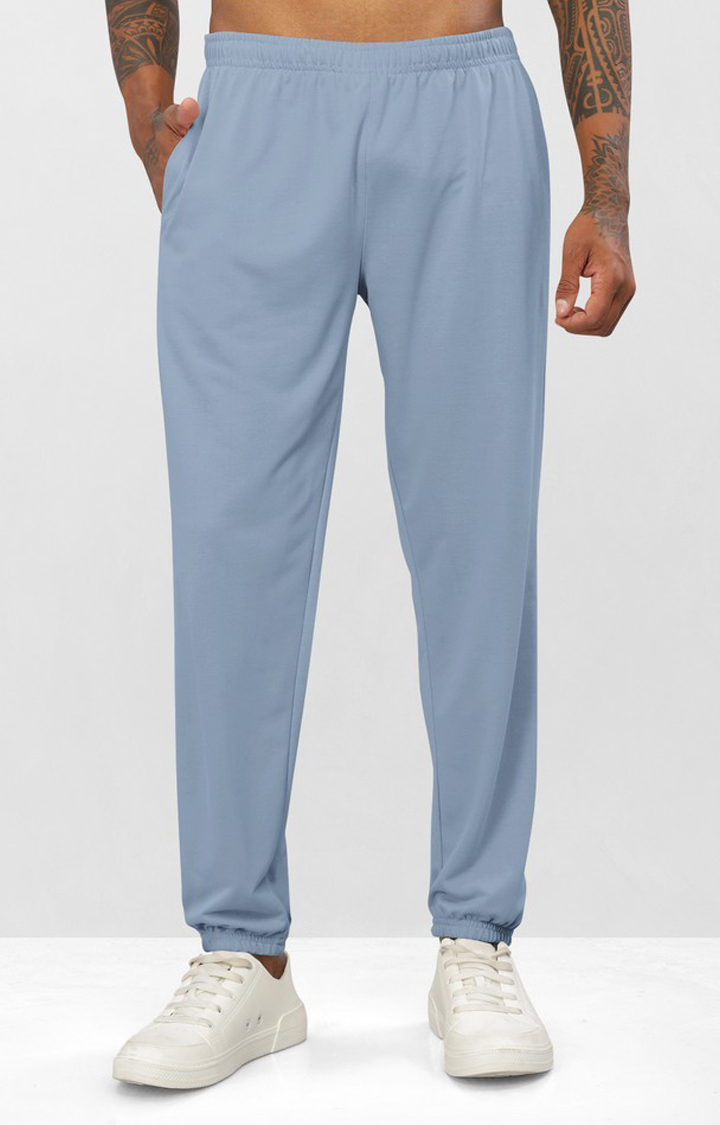 Men's Blue Printed Co-ords