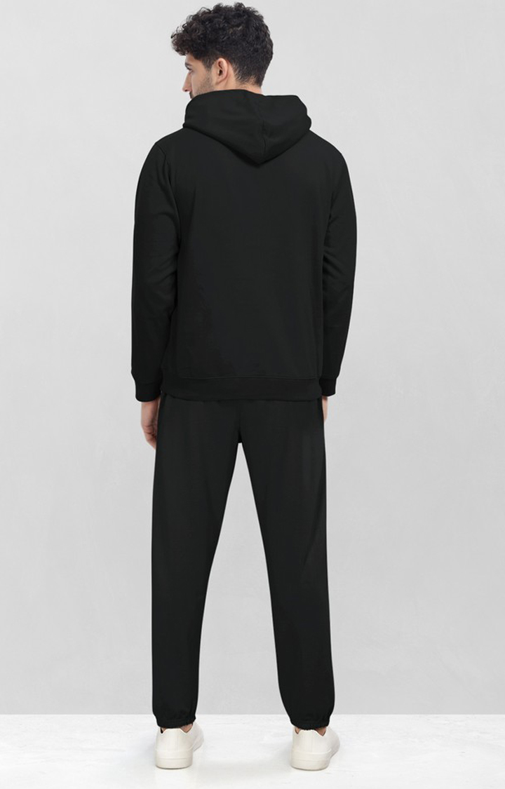 Men's Black Solid Co-ords