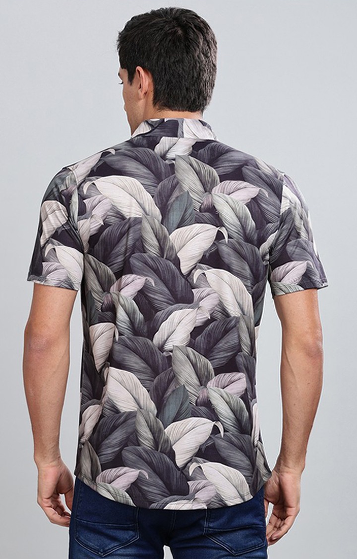 Men's Black Printed Casual Shirts