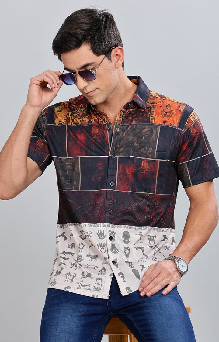 Men's Multicolor Printed Casual Shirts