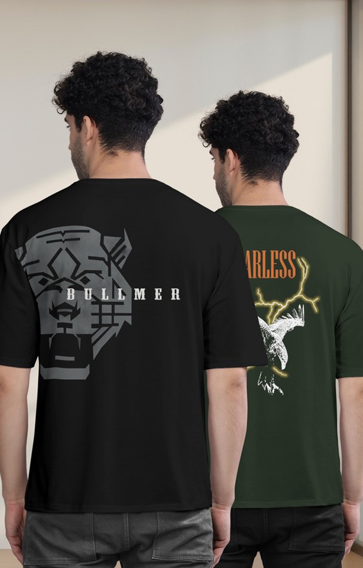 Men's Multicolor Printed Oversized T-Shirts