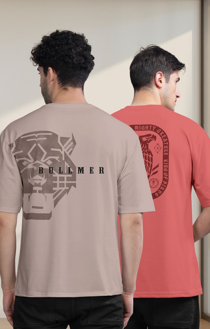 Men's Multicolor Printed Oversized T-Shirts
