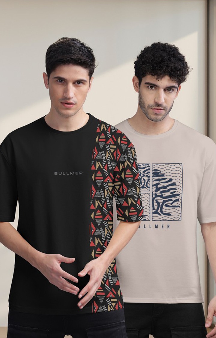 Men's Multicolor Printed Oversized T-Shirts
