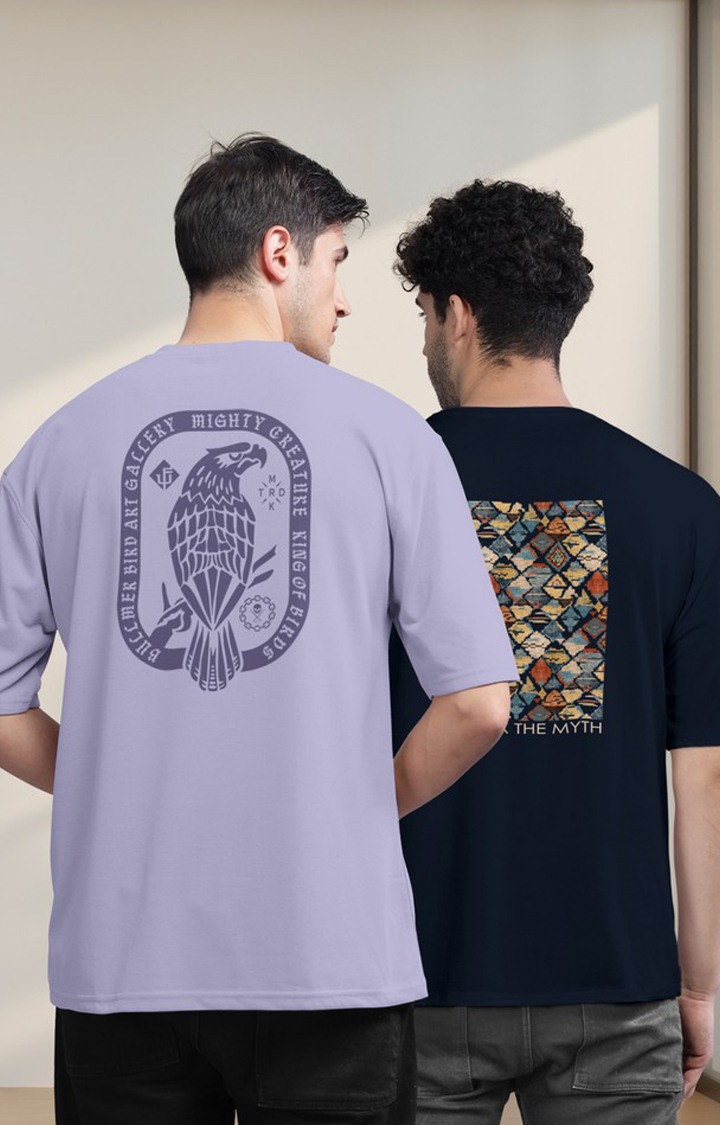 Men's Multicolor Printed Oversized T-Shirts