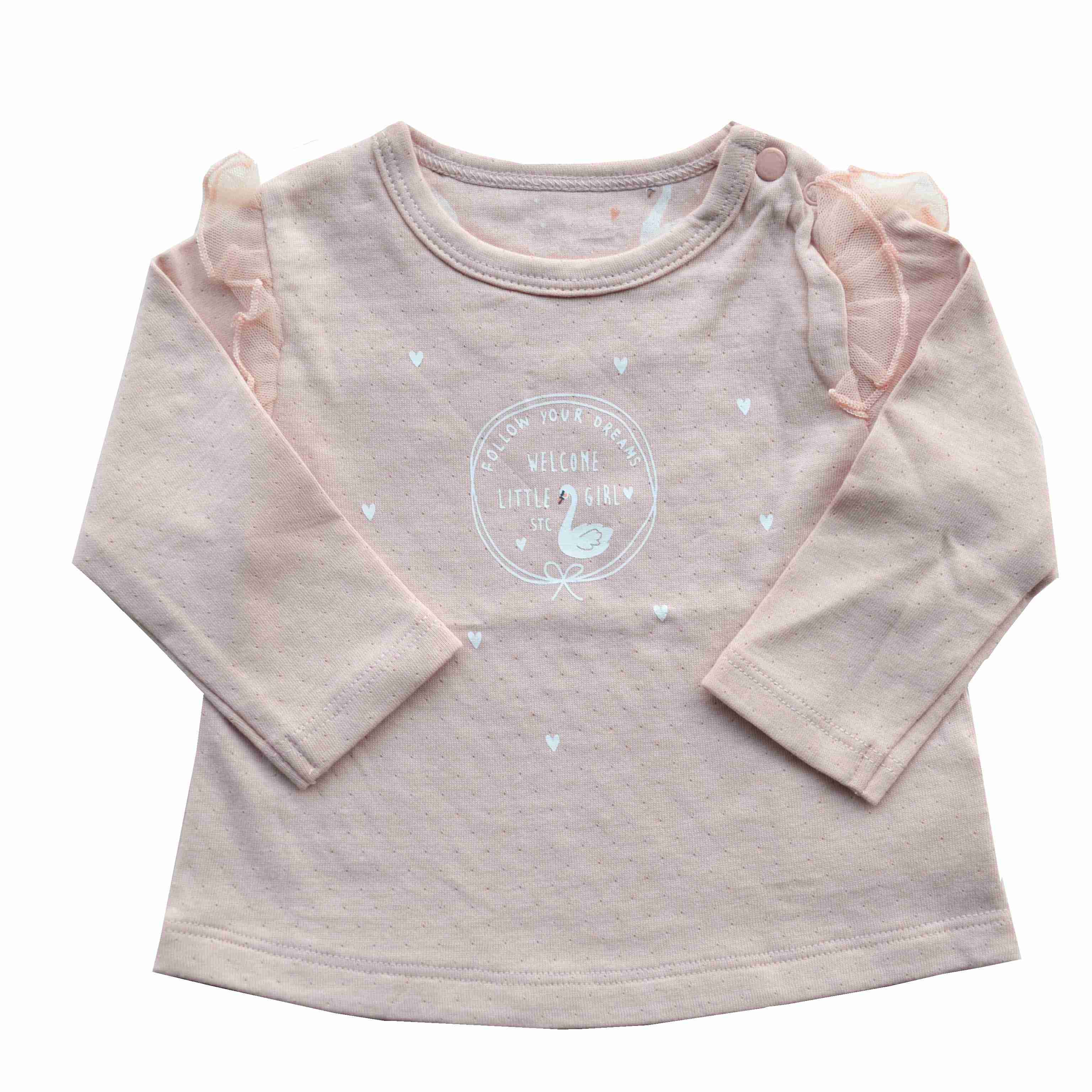 Baby Girls Top with full sleeves;Color-Lt.Pink