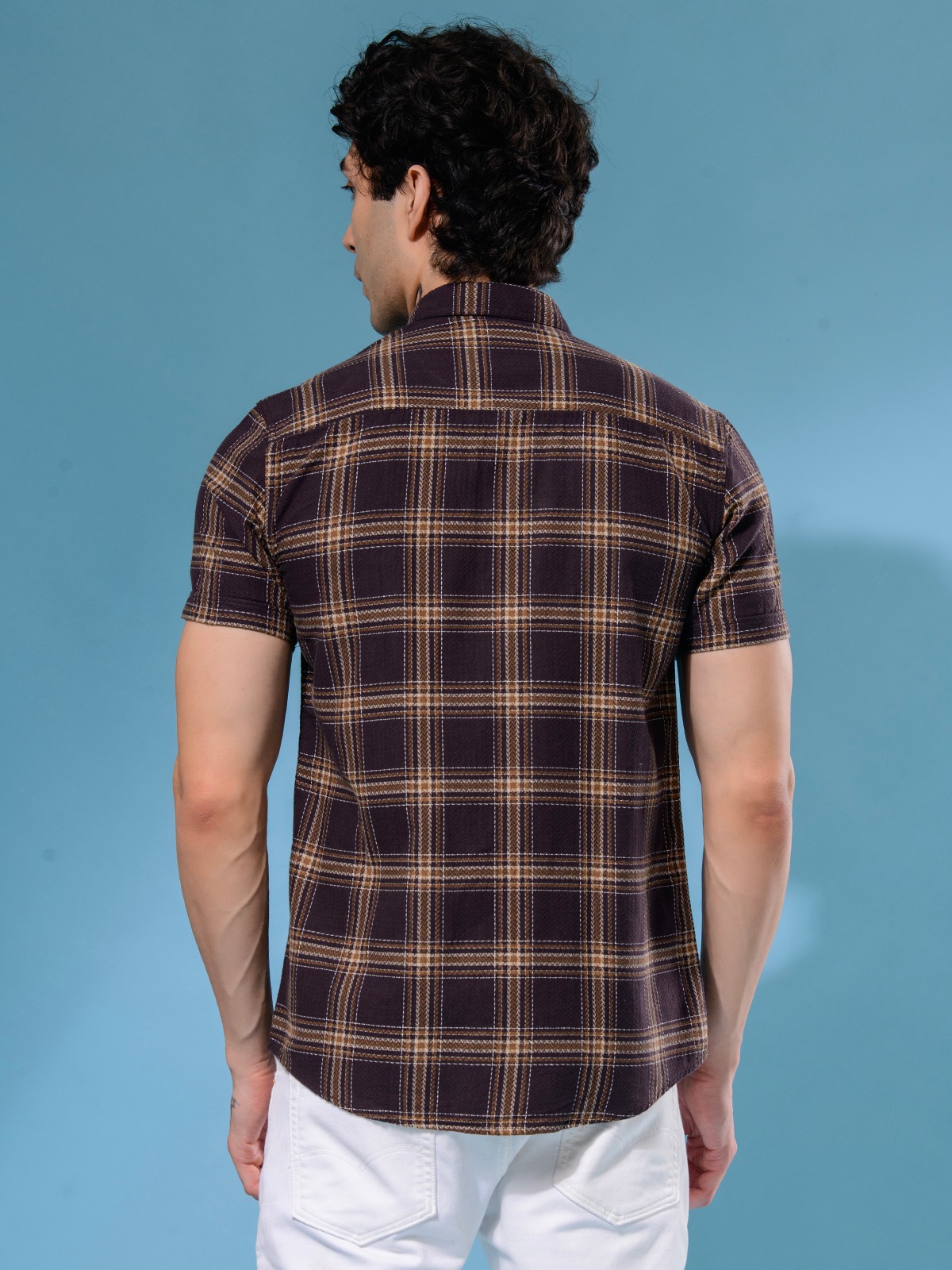 ALBION MENS MOF BROWN SHIRT