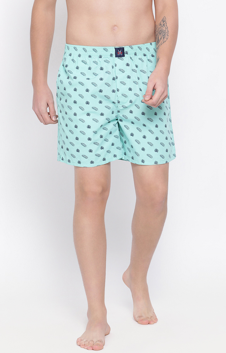 Light Green Printed Boxers