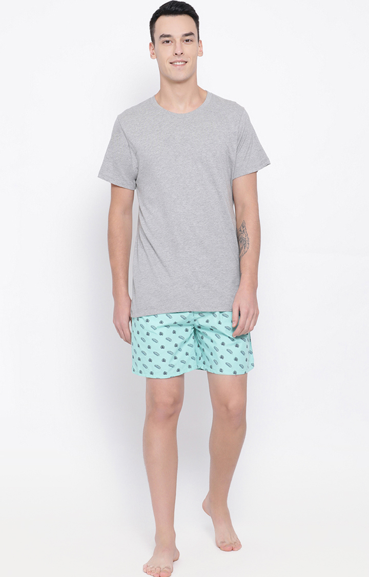 Light Green Printed Boxers