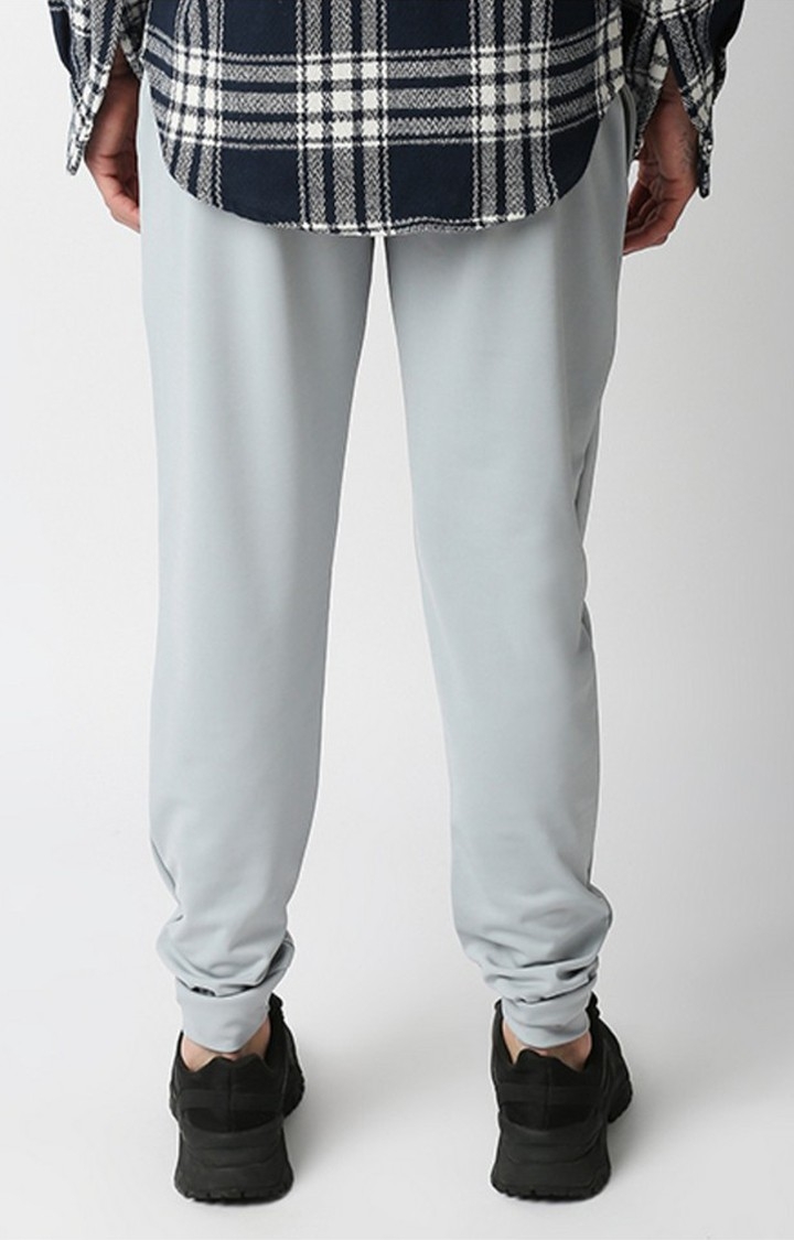 Men's  Grey Solid Trackpants