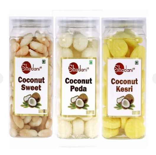 Coconut Kesri, Peda, Sweets Combo Pack ( Shadani Candies, Delhi )