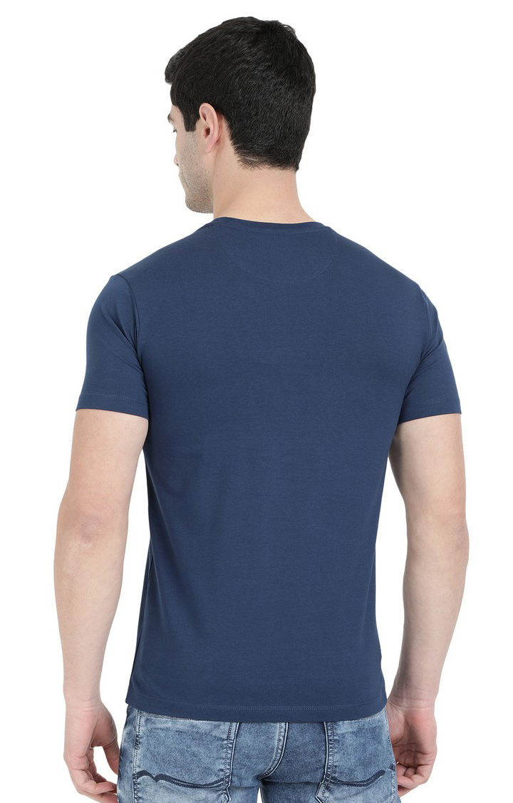 JadeBlue Sport | JB-PR-175 TRUE BLUE Men's Blue Cotton Printed T-Shirts 2