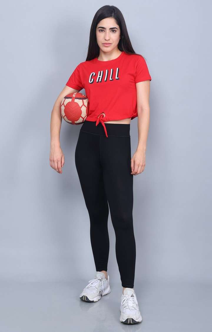 Women's Black Solid Yoga Pants