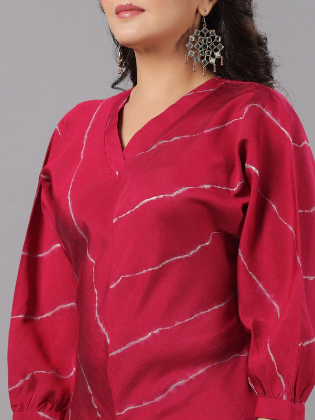 Pink Muslin Handkerchief A-Line Kurta With Pant