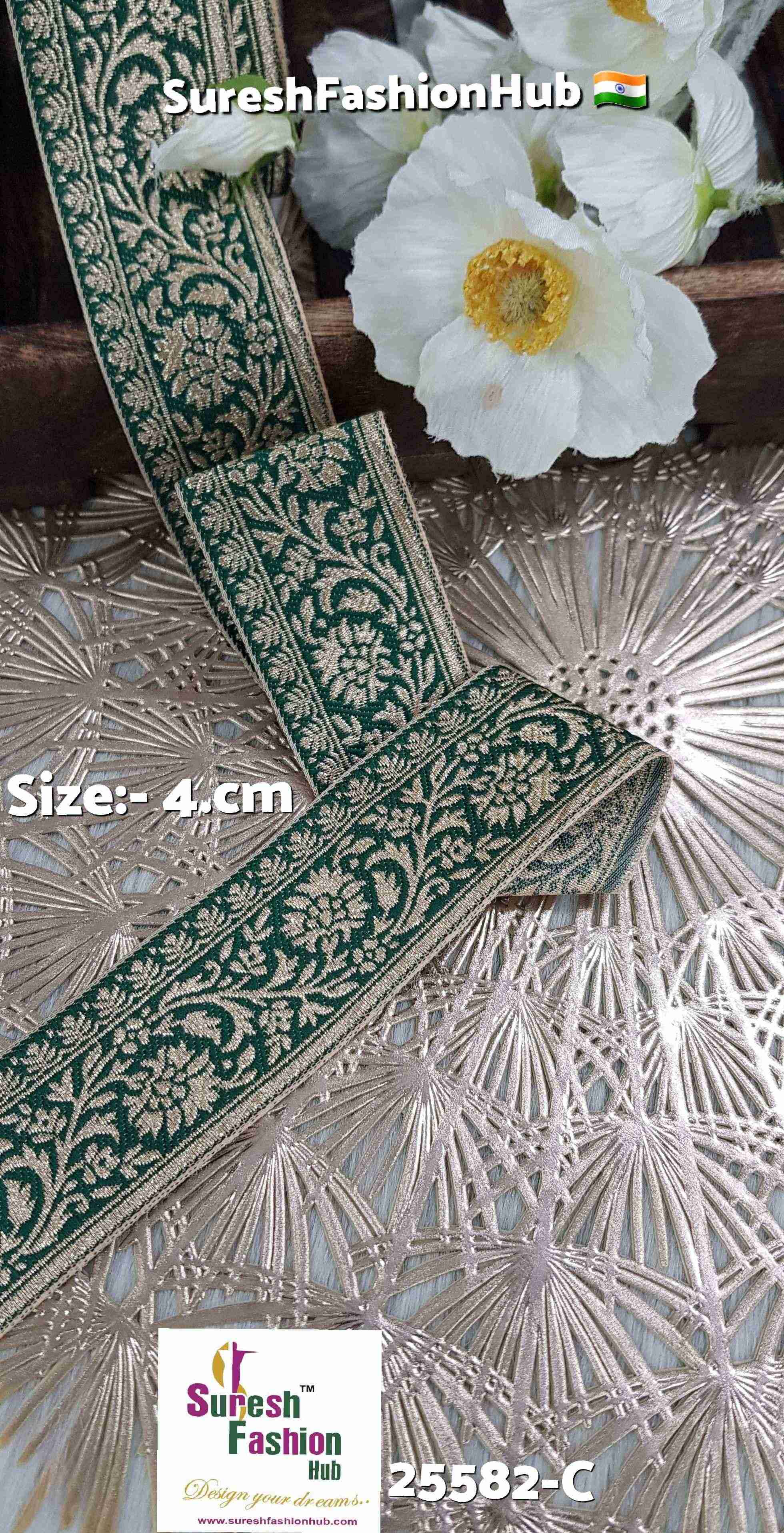 Tone-to-Tone Floral Banarasi Lace