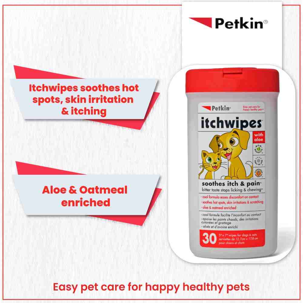 Petkin Itch Pet Wipes