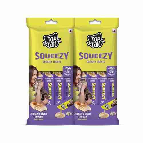 Top tail Creamy Cat Treats Chicken & Liver Flavour - 60g