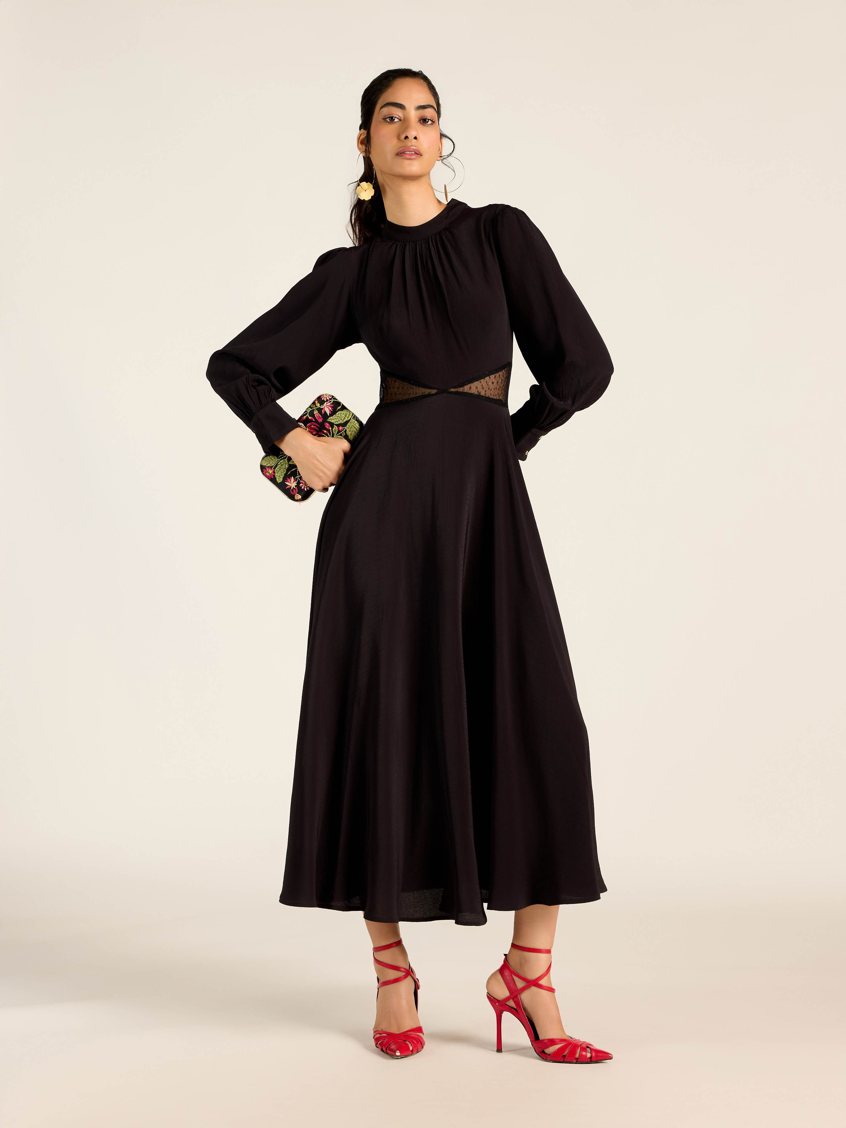 BLACK MARGO LONG DRESS