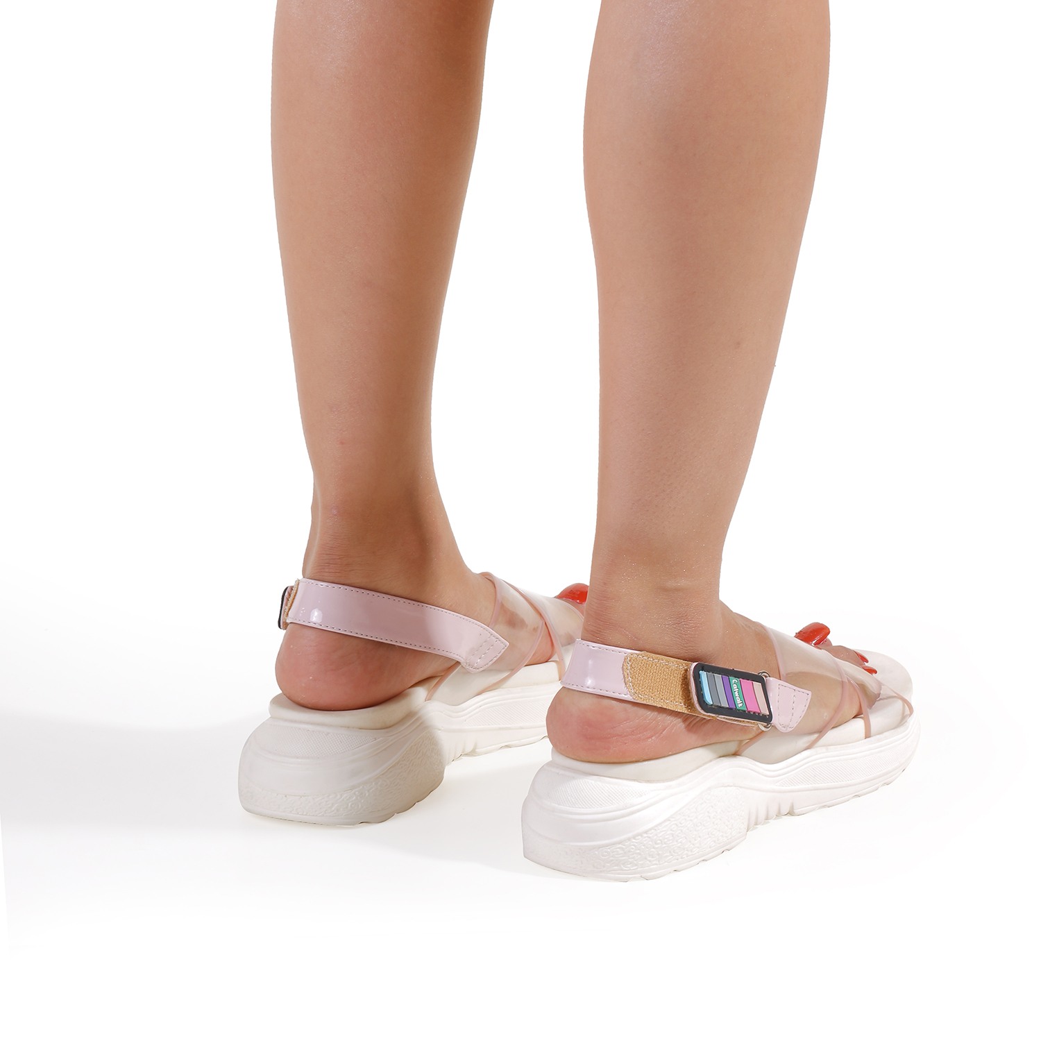 Dual-toned See-through Sandals