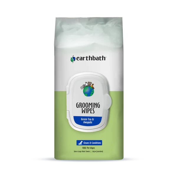 EarthBath Green Tea & Awapuhi Grooming Wipes for Dogs and Cats