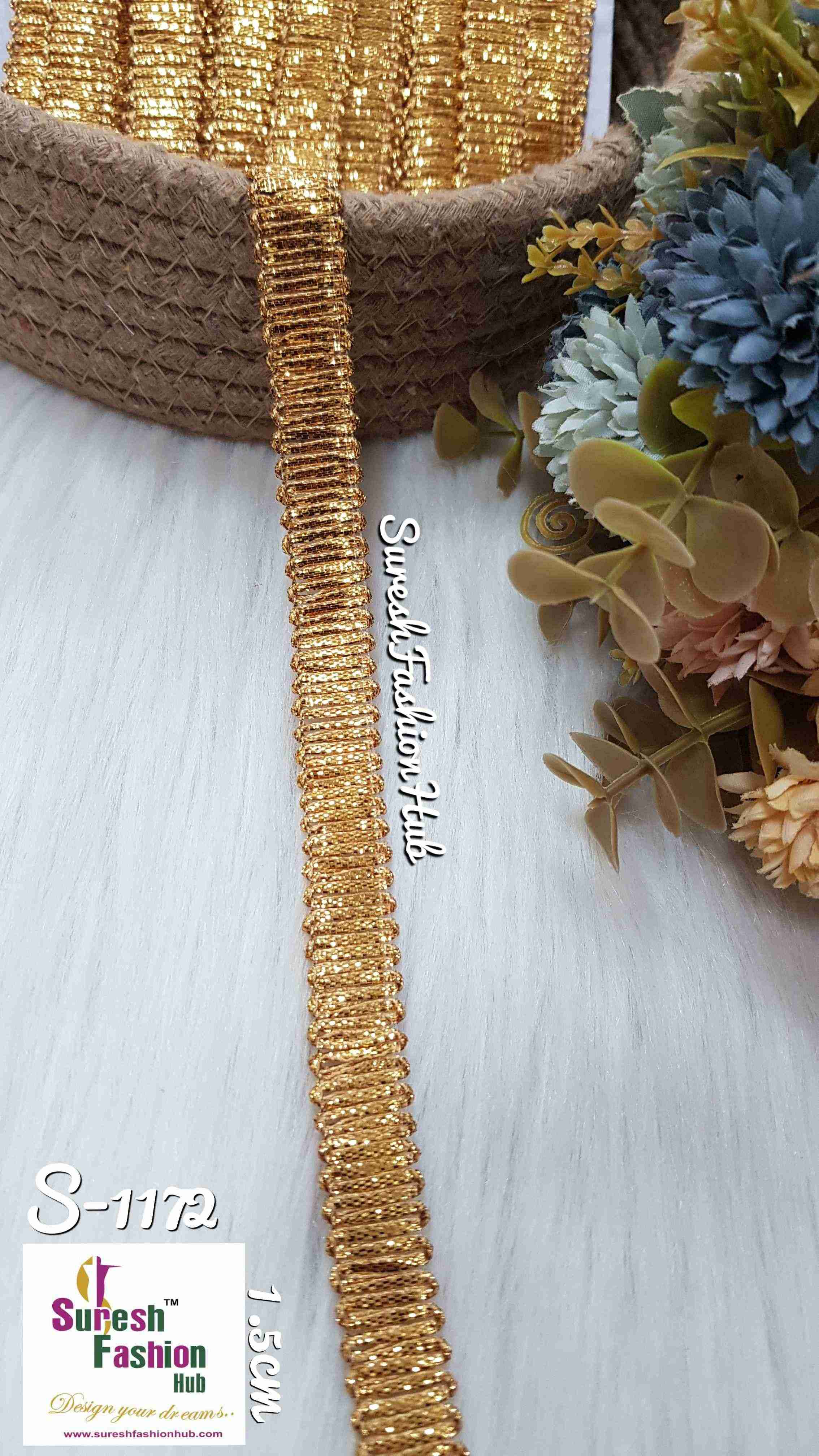 Golden Zari Sparkle Lace
