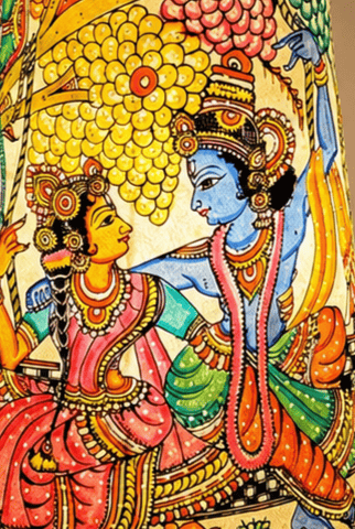 Jhulan Leela – Radha Krishna Tholu Bommalata Lamp