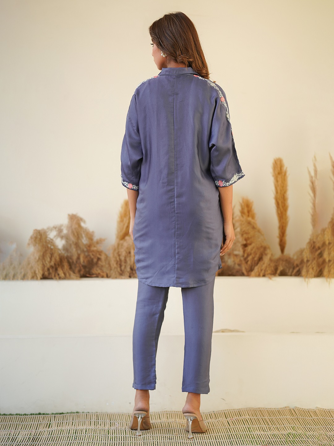 MINI SILK EMBRODIERED CO-ORD SET