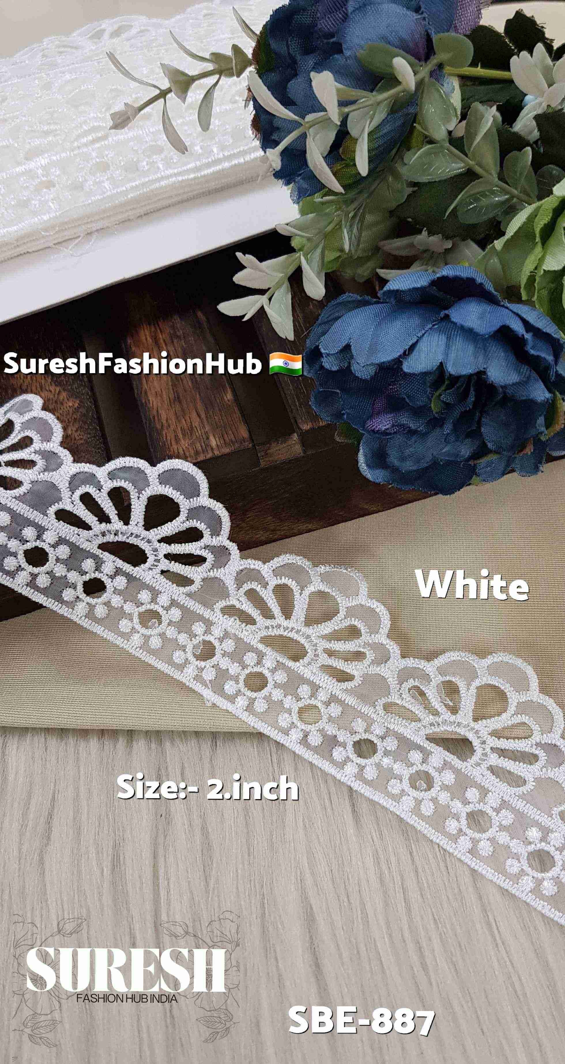 Graceful Charm Black Organza Cutwork Lace