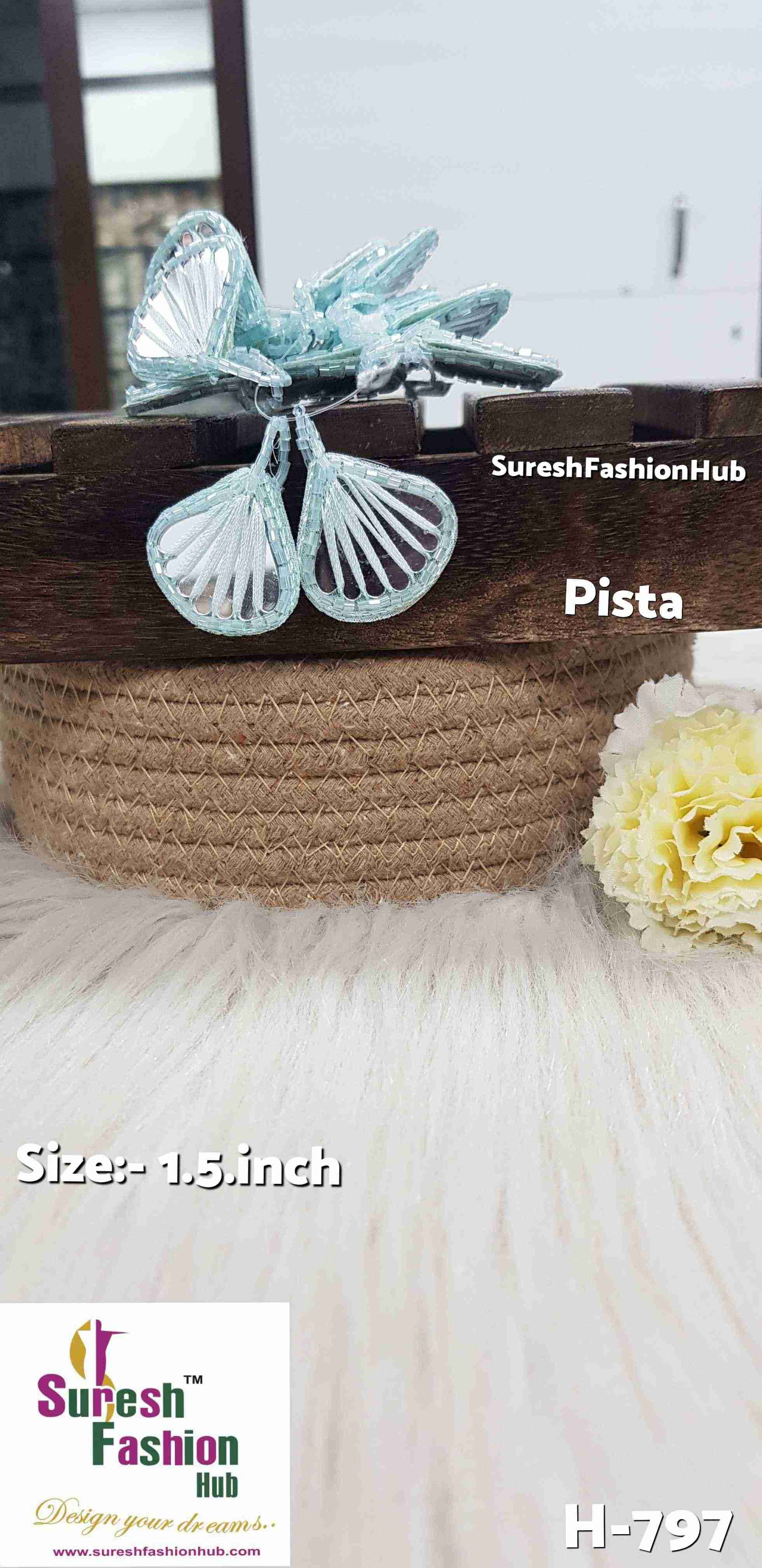 Elegant Mirror Thread Pista Tassels