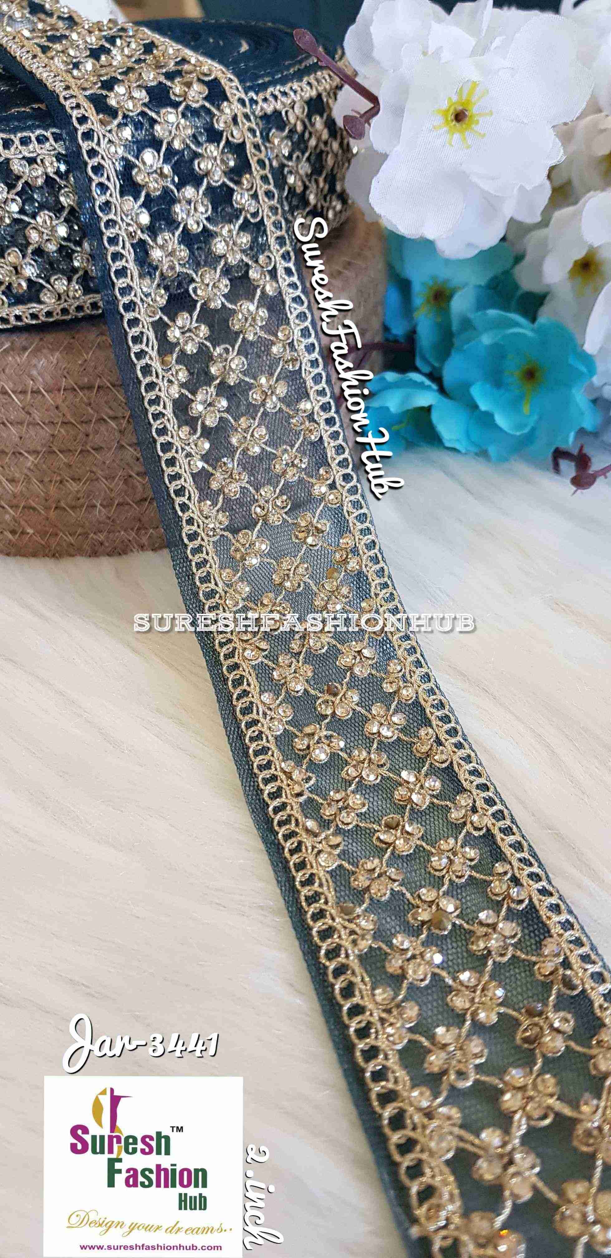 Indian Laces Embellishments Embroidery Saree Border Wholesale Silk Crafting Sewing Decorative Designer Ribbons #Blackborder  #Fancylaces #Decorativetrims #Embroideredborder #Sewingtrims #テープ #minne #lndianlaces #Sareeborder #アニー都城 #pasamanerías #pasamaneriasbordadas #Embellishments #可愛いマスク #Embroiderytrimmings #アクセサリー