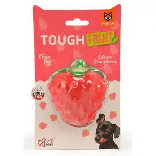 Barkbutler Fofos Silence Strawberry Squeaky Chew Toy for Dogs