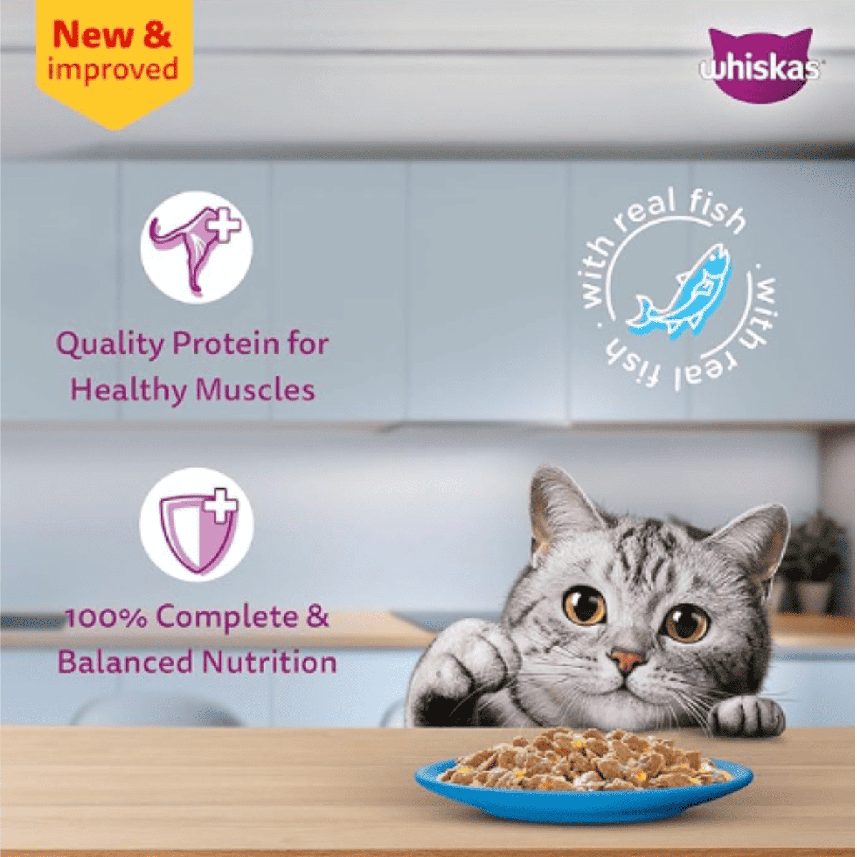 Whiskas Tuna Adult Wet Cat (1+ year) Food, 80gm