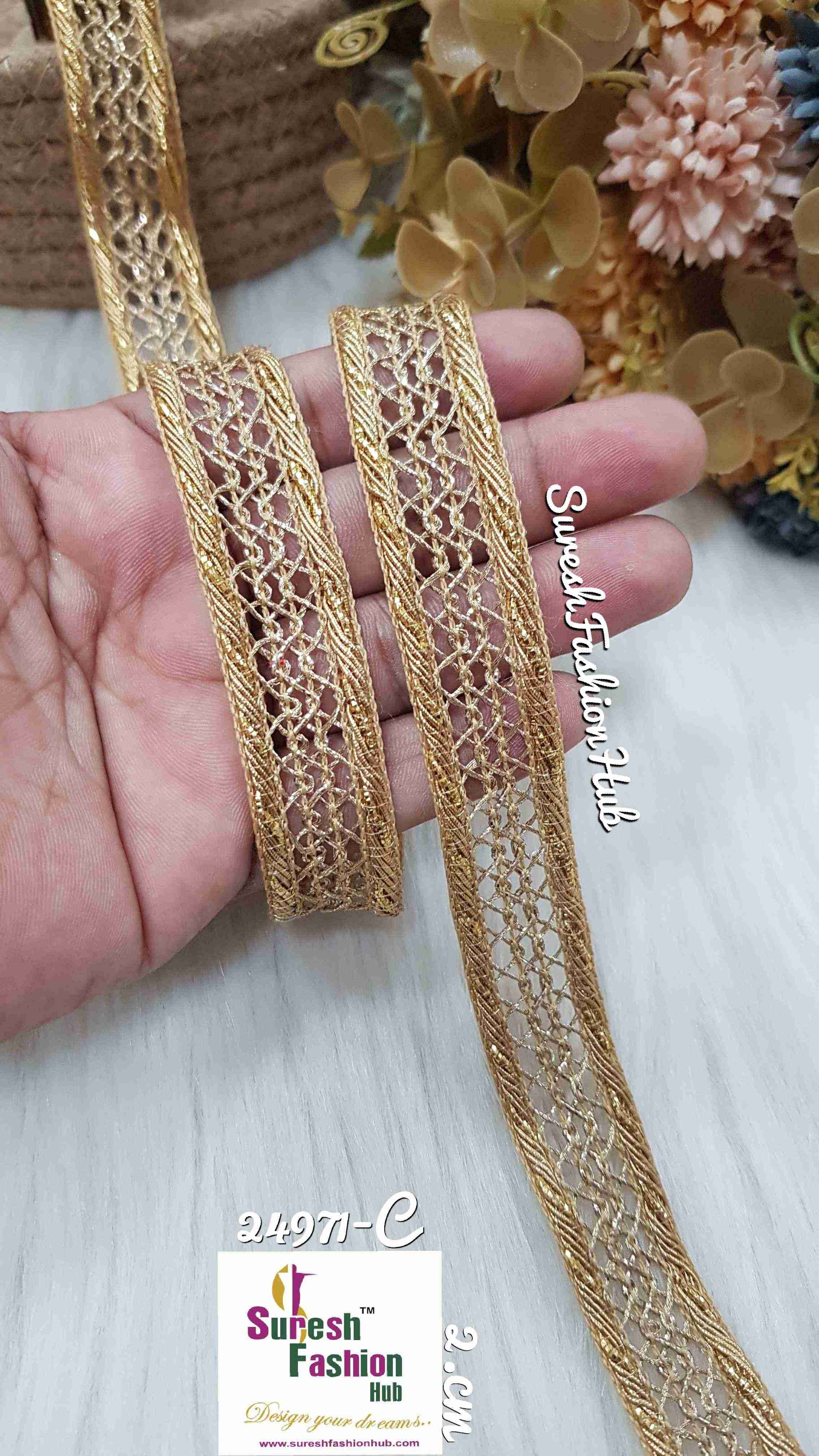 Divine  Gold Zari Elegance Borders