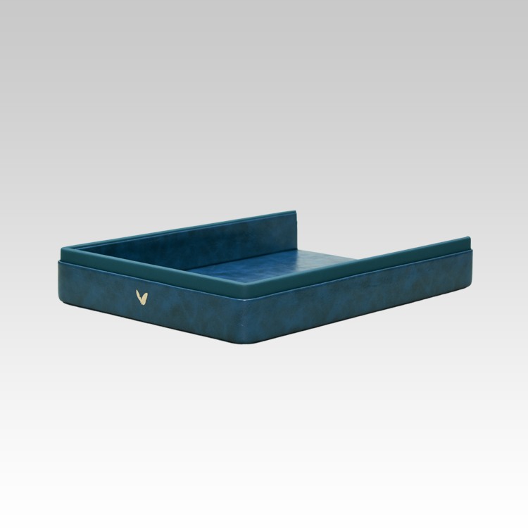 A4 Paper Tray / Letter Tray | Faux Leather | Moderno | Blue