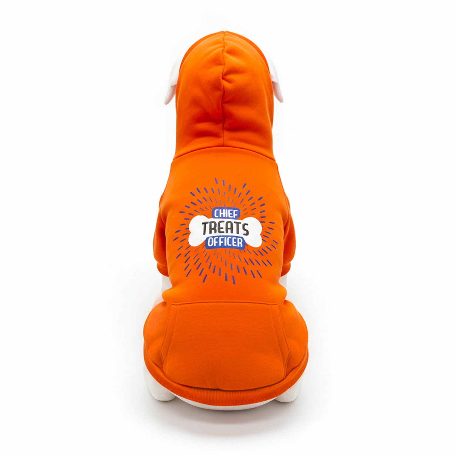 Ezra Quote Hoodie Cotton Comfort for Dogs, Orange