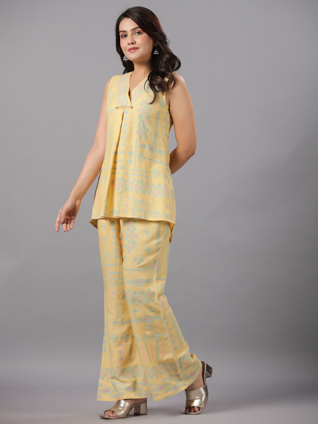 RAYON SLUB PRINTED CO-ORD SET