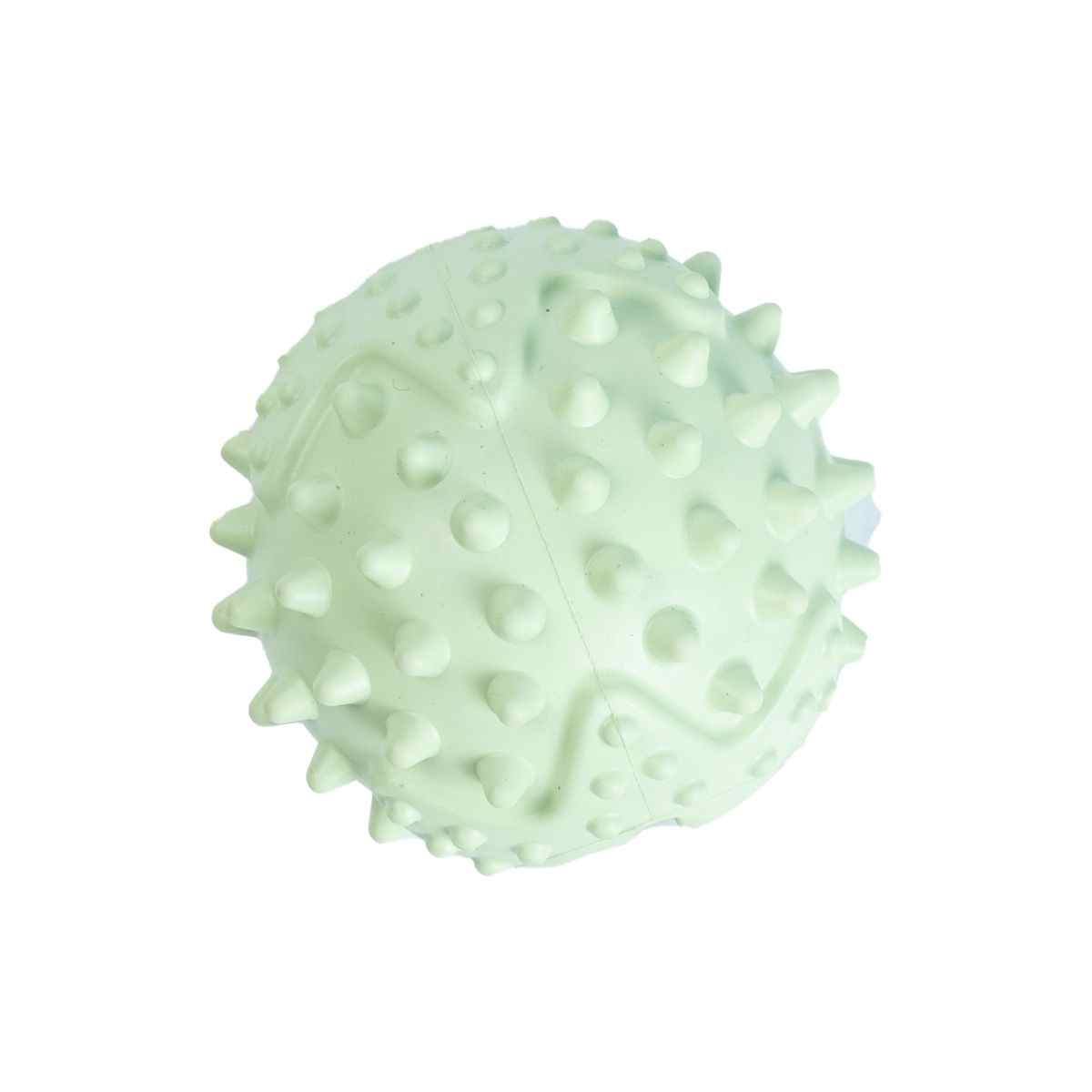 Ezra Play Round Spiky Rubber Ball Pet Toy - Yellow